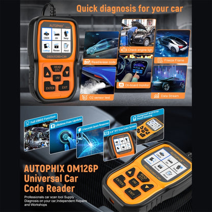 AUTOPHIX OM126P OBD2 Automotive Scanner Car Engine Diagnosis Tool - Electronic Test by AUTOPHIX | Online Shopping South Africa | PMC Jewellery | Buy Now Pay Later Mobicred