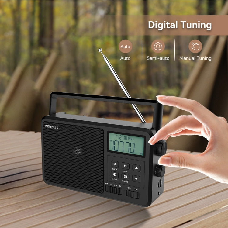 Retekess TR638 LCD Digital Display Full-Band Bluetooth FM Radio Support External Antenna(US Plug) - Radio Player by Retekess | Online Shopping South Africa | PMC Jewellery | Buy Now Pay Later Mobicred