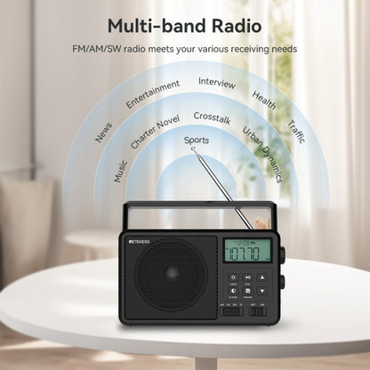 Retekess TR638 LCD Digital Display Full-Band Bluetooth FM Radio Support External Antenna(US Plug) - Radio Player by Retekess | Online Shopping South Africa | PMC Jewellery | Buy Now Pay Later Mobicred