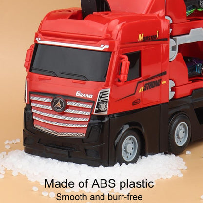 Children Transformable Ejector Truck Toys Foldable Storage Model Alloy Vehicle, Model: With 8 Cars - Model Toys by PMC Jewellery | Online Shopping South Africa | PMC Jewellery | Buy Now Pay Later Mobicred