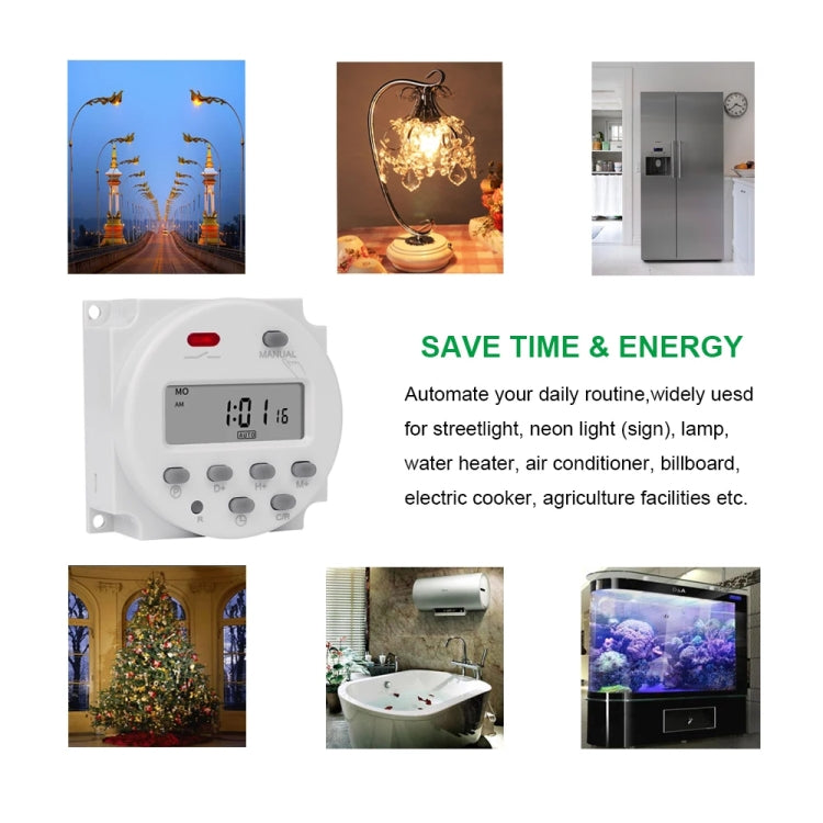 SINOTIMER  CN101A  5V  16A Digital LCD Timer Switch Programmable Timer Controller - Switch by SINOTIMER | Online Shopping South Africa | PMC TechLife | Buy Now Pay Later Mobicred