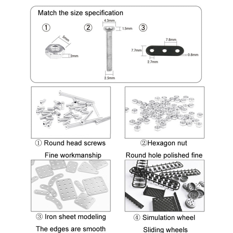 945pcs / Box Stereoscopic Metal Assembly Tank Model Ornament Hand- Assembling Building Blocks Toys - Building Blocks by PMC Jewellery | Online Shopping South Africa | PMC Jewellery | Buy Now Pay Later Mobicred