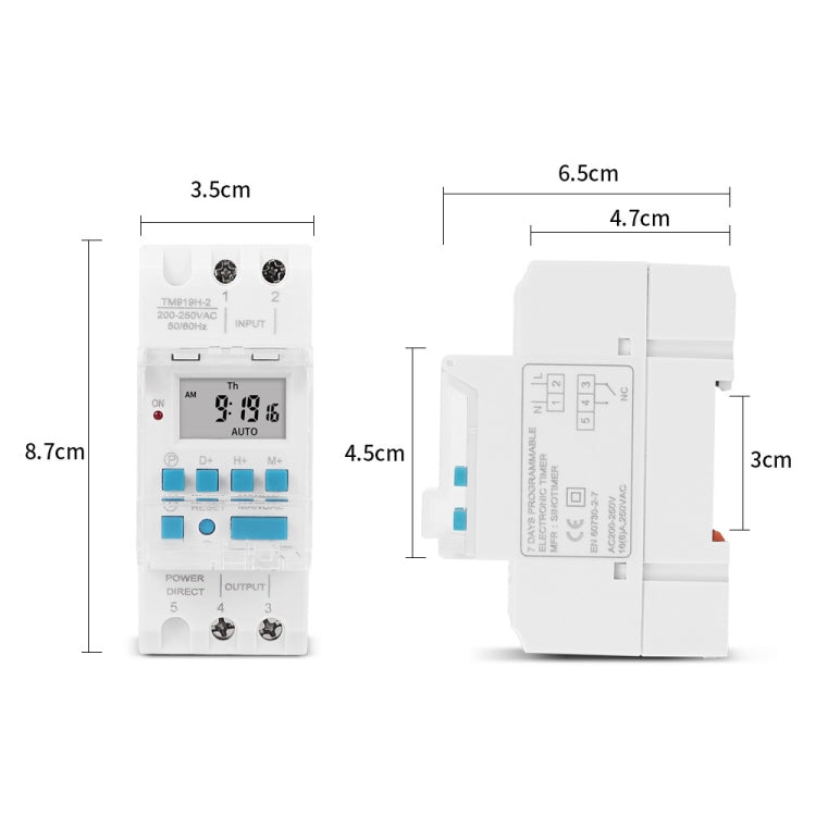 SINOTIMER TM919H-5V 16A DIN Rail 4 Pins Voltage Output Digital Switch Timer Automatic Cycle Timing Controller - Switch by SINOTIMER | Online Shopping South Africa | PMC Jewellery | Buy Now Pay Later Mobicred