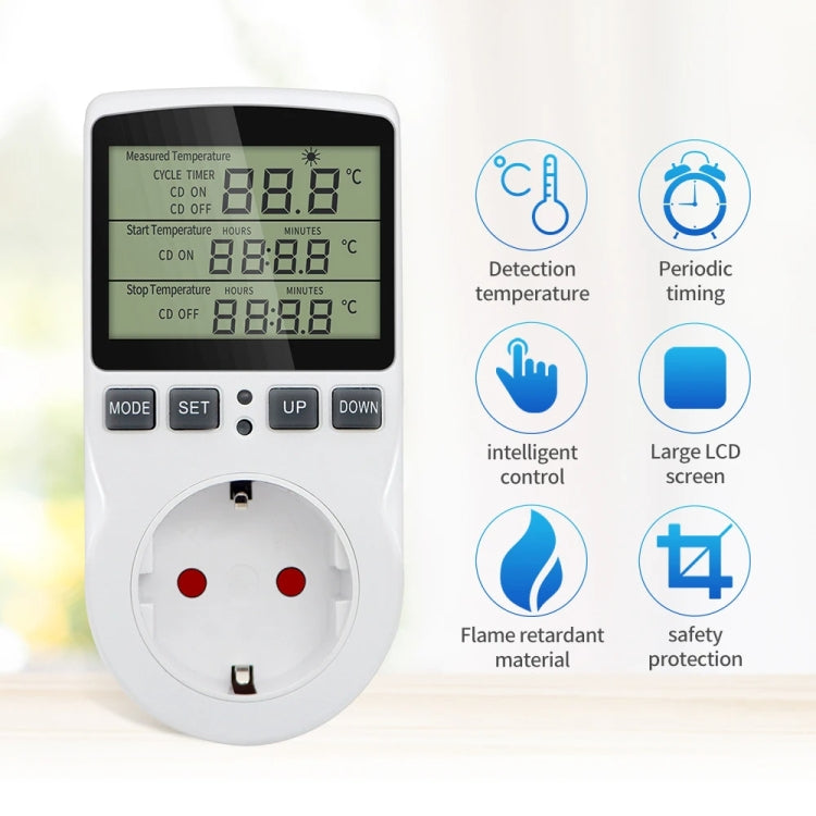 Intelligent Digital Thermostat Countdown Temperature Control Switch Socket Timing Temperature Controller(UK) - Smart Socket by PMC Jewellery | Online Shopping South Africa | PMC Jewellery | Buy Now Pay Later Mobicred