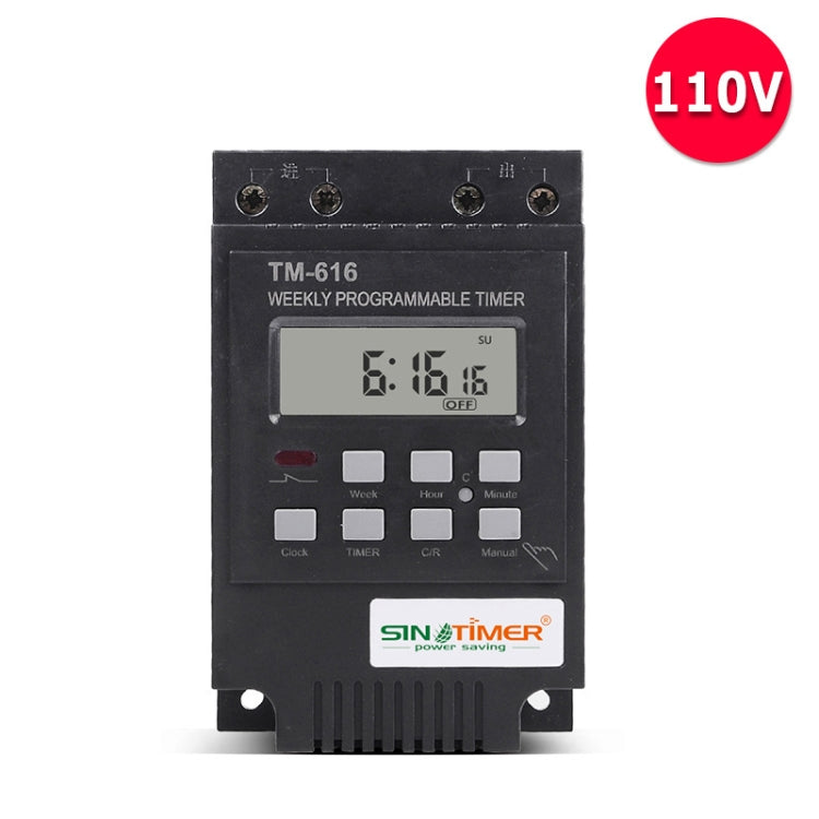 SINOTIMER TM616B-1 110V 30A Weekly Programmable Digital Timer Switch Relay Control - Switch by SINOTIMER | Online Shopping South Africa | PMC TechLife | Buy Now Pay Later Mobicred