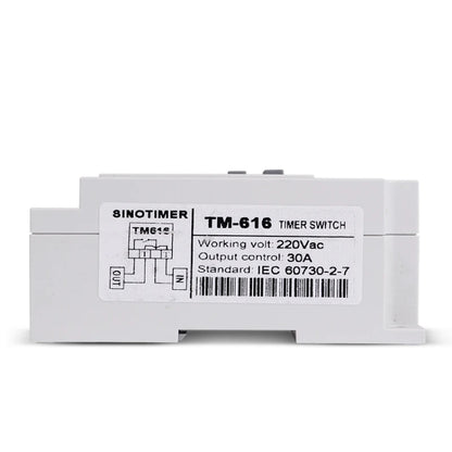 SINOTIMER TM616W-2 220V 30A Weekly Programmable Digital Timer Switch Relay Control - Switch by SINOTIMER | Online Shopping South Africa | PMC Jewellery | Buy Now Pay Later Mobicred