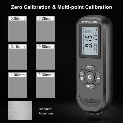 HW-300S High Precision Coating Thickness Gauge Anti-skid Paint Film Gauge(Orange Vertical Screen) - Coating Thickness Gauge by PMC Jewellery | Online Shopping South Africa | PMC Jewellery | Buy Now Pay Later Mobicred