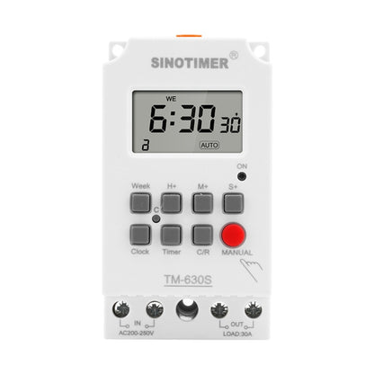 SINOTIMER TM630S-4 12V 30A Timer Switch 1 Second Interval Weekly Programmable Time Relay - Switch by SINOTIMER | Online Shopping South Africa | PMC Jewellery | Buy Now Pay Later Mobicred