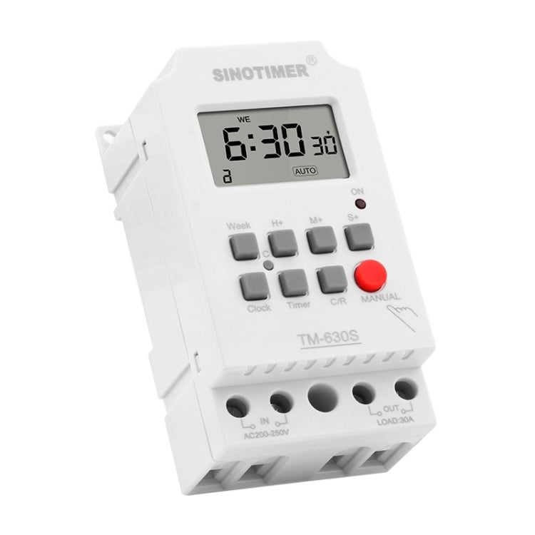 SINOTIMER TM630S-1 110V 30A Timer Switch 1 Second Interval Weekly Programmable Time Relay - Switch by SINOTIMER | Online Shopping South Africa | PMC Jewellery | Buy Now Pay Later Mobicred