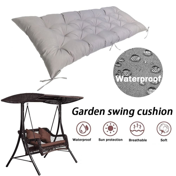 100x50x8cm Outdoor Bench Waterproof Sunscreen Thickened Soft Cushion(Light Gray) - Cushions & Pillows by PMc TechLife | Online Shopping South Africa | PMc TechLife | Buy Now Pay Later Mobicred