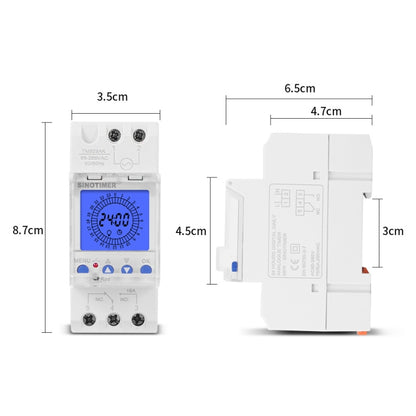 SINOTIMER  TM929AKL 85-265V 16A 24hrs Digital Analogue Din Module Time Switch With Backlight - Switch by SINOTIMER | Online Shopping South Africa | PMC Jewellery | Buy Now Pay Later Mobicred