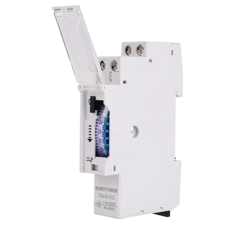 SINOTIMER  TM610C 110-250V 16A Quartz Mechanical Timer 24 Hours Programmable Din Rail Relay - Switch by SINOTIMER | Online Shopping South Africa | PMC TechLife | Buy Now Pay Later Mobicred