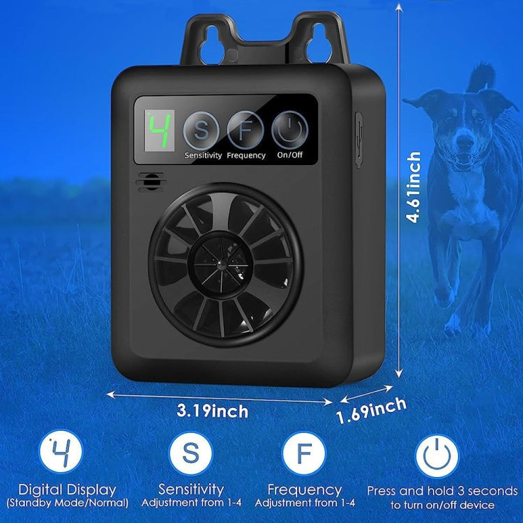K6 Digital Display Intelligent Ultrasonic Barking Control Device Dog Training Device Repellent Device(Black) - Training Aids by PMC TechLife | Online Shopping South Africa | PMC TechLife | Buy Now Pay Later Mobicred