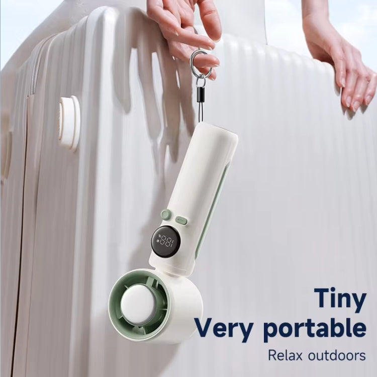 Turbo Handheld Small Fan Outdoor 100-speed Cooling Fan Built-in 4000 mAh Battery(White) - Electric Fans by PMC Jewellery | Online Shopping South Africa | PMC Jewellery | Buy Now Pay Later Mobicred