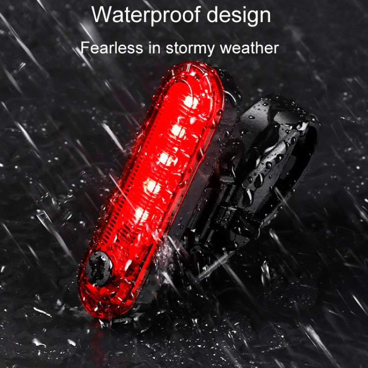 Mountain Bike Night Riding Warning Lamp Bicycle USB Charging Tail Light(White) - Taillights by PMC TechLife | Online Shopping South Africa | PMC TechLife | Buy Now Pay Later Mobicred