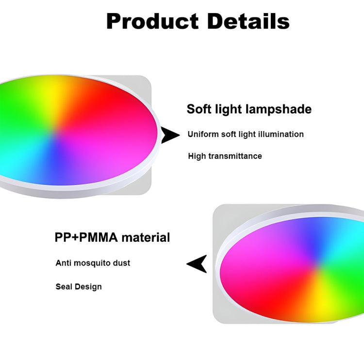 24W 30cm RGBCW Full Color Smart WiFi Tuya Ceiling Light with Remote Control - Smart Light Bulbs by PMC TechLife | Online Shopping South Africa | PMC TechLife | Buy Now Pay Later Mobicred