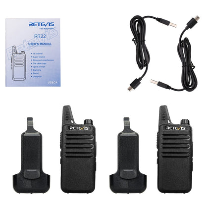 RETEVIS RT22 Hotel Mini Charging Two-Way Wireless Intercom Walkie Talkie(US Frequency with Plug) - Handheld Walkie Talkie by RETEVIS | Online Shopping South Africa | PMC Jewellery | Buy Now Pay Later Mobicred