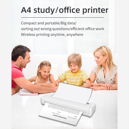 A4-XZ 203DPI A4 Home Portable Smart Wireless Inkless Thermal Printer(White) - Printer by PMC Jewellery | Online Shopping South Africa | PMC Jewellery | Buy Now Pay Later Mobicred