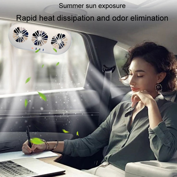 USB Plug-In Car Window Exhaust Fan Car Air Circulation Cooling Ventilation Fan, Color: Solar White - Heating & Fans by PMC Jewellery | Online Shopping South Africa | PMC Jewellery | Buy Now Pay Later Mobicred