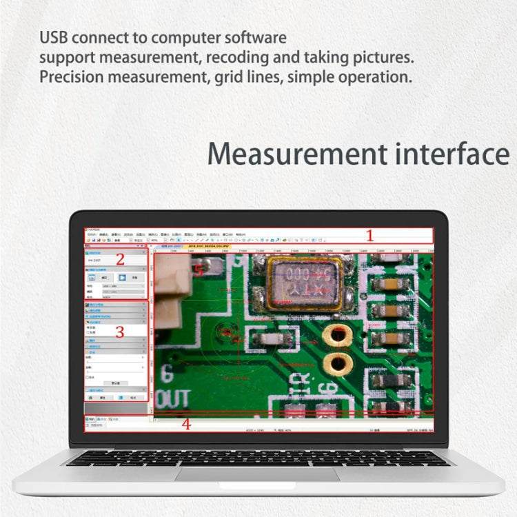 Measuring Electron Microscope Industrial Camera, Specifications: 30 Frames 16 Megapixel Dual Interface With Measurement - Digital Microscope by PMC Jewellery | Online Shopping South Africa | PMC Jewellery | Buy Now Pay Later Mobicred