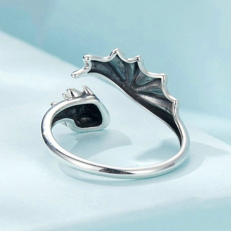 S925 Sterling Silver Flying Dragon Open Adjustable Ring(SCR1017-E) - Rings by PMC Jewellery | Online Shopping South Africa | PMC Jewellery | Buy Now Pay Later Mobicred