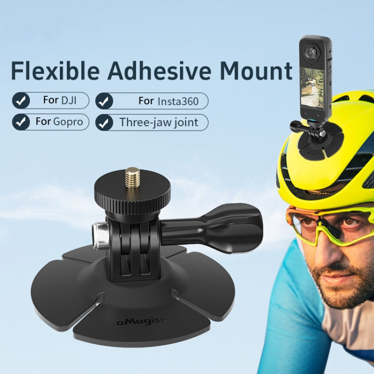 aMagisn Flexible Adhesive Mount for DJI / GoPro / Insta360 and Other Action Cameras - Helmet Mount by aMagisn | Online Shopping South Africa | PMC Jewellery | Buy Now Pay Later Mobicred