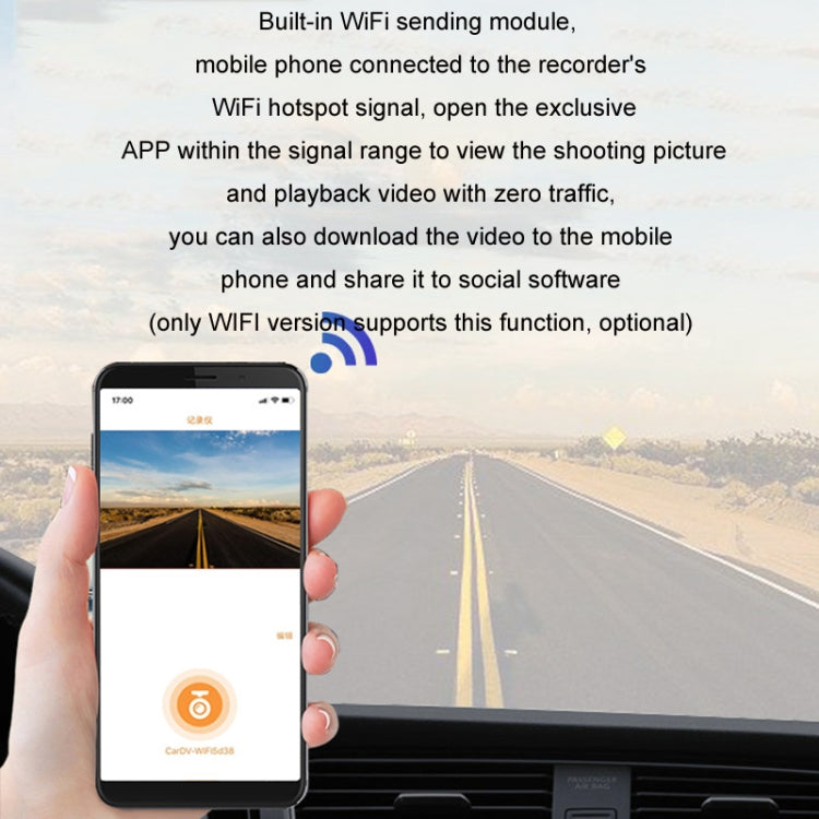 Android ADAS HD Night Vision 1080P USB Driving Recorder, Model: Single Lens WIFI Version(No Card) - Car DVRs by PMC Jewellery | Online Shopping South Africa | PMC Jewellery | Buy Now Pay Later Mobicred