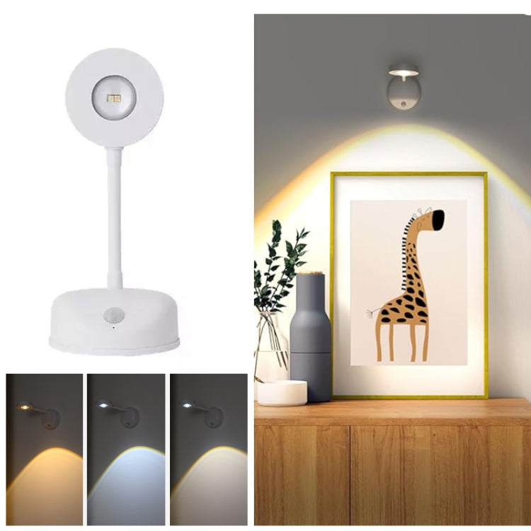 Rechargeable LED Motion Sensor Wireless Spotlight Dimmable Picture Light 1200mAH(White) - Sensor LED Lights by PMC TechLife | Online Shopping South Africa | PMC TechLife | Buy Now Pay Later Mobicred