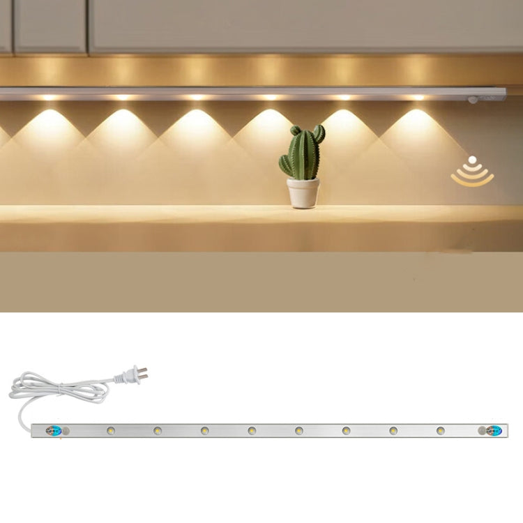 220V CN Plug Motion Sensor Wardrobe Cabinet Lamp LED Light Bar, Spec: Warm White 80cm - Sensor LED Lights by PMC TechLife | Online Shopping South Africa | PMC TechLife | Buy Now Pay Later Mobicred