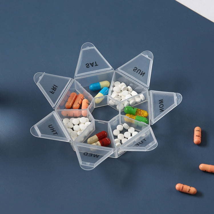2pcs Portable Transparent Moisture-Proof Weekly 7-grids Pill Storage Box(Black) - free shipping - PMC TechLife - Order now!