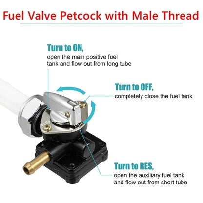 For Harley FLST FXST FLT 1995-2001 61338-94D 22mm Fuel Valve Petcock With Male Thread - Replacement Parts by PMC Jewellery | Online Shopping South Africa | PMC Jewellery | Buy Now Pay Later Mobicred