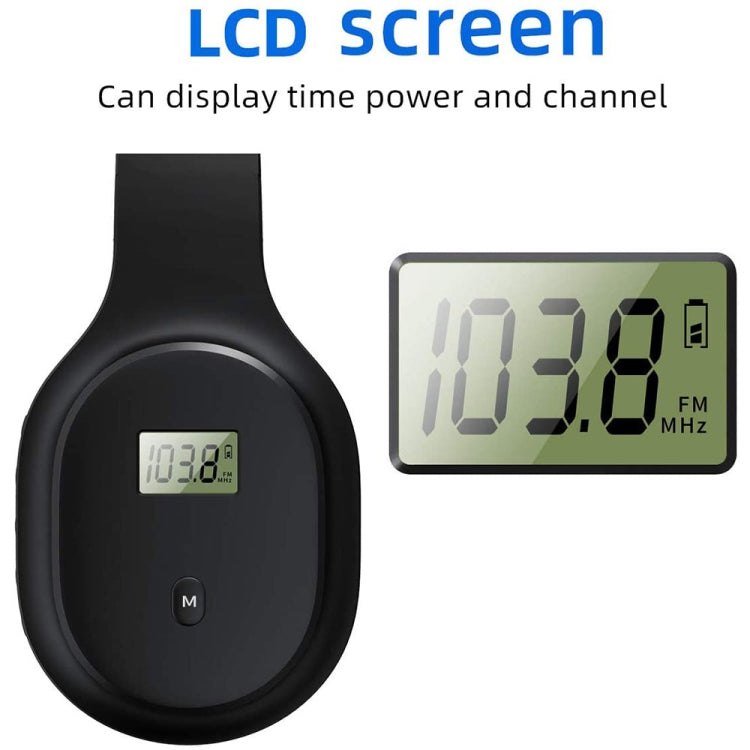 A8 Charging Version Portable Digital Display FM Headphone(White) - Radio Player by PMC TechLife | Online Shopping South Africa | PMC TechLife | Buy Now Pay Later Mobicred