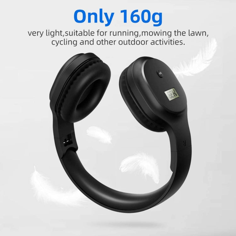 A8 Charging Version Portable Digital Display FM Headphone(Black) - Radio Player by PMC Jewellery | Online Shopping South Africa | PMC Jewellery | Buy Now Pay Later Mobicred