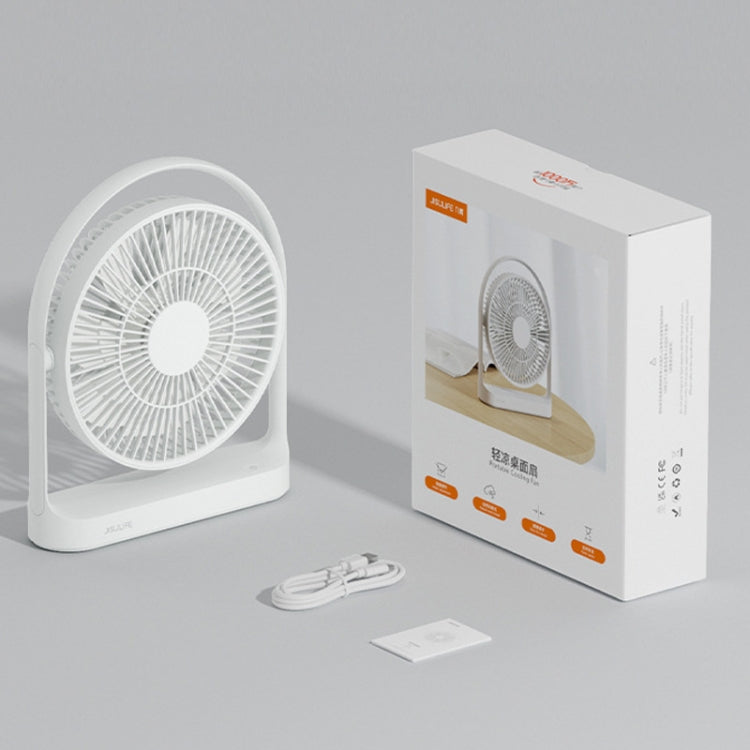 JisuLife FA27 Desktop Wireless Rechargeable Fan Office Table Mini Fan(Light Gray) - Electric Fans by JisuLife | Online Shopping South Africa | PMC Jewellery | Buy Now Pay Later Mobicred