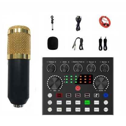 V8S Audio Mixer Live Voice Changer External Sound Card, Color: Gold Triangle Set - Live Sound Effects Processors by PMC Jewellery | Online Shopping South Africa | PMC Jewellery | Buy Now Pay Later Mobicred