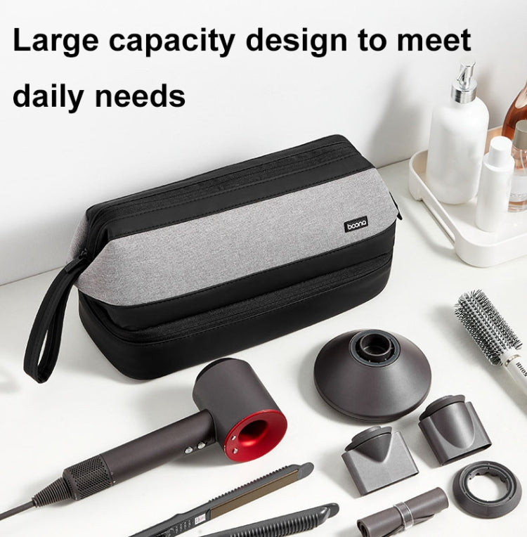 For Dyson Baona BN-DS005 Large-capacity Double-layer Hair Dryer Curling Iron Storage Bag(Gray) - For Dyson Accessories by Baona | Online Shopping South Africa | PMC Jewellery | Buy Now Pay Later Mobicred