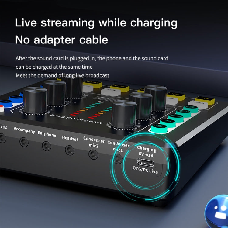 M8 Recording And Singing Live Bluetooth Sound Card Set, Color: White+Gold Cantilever - Live Sound Effects Processors by PMC Jewellery | Online Shopping South Africa | PMC Jewellery | Buy Now Pay Later Mobicred