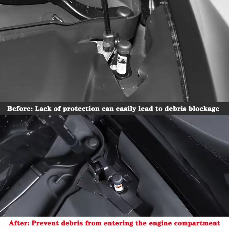 For 2024 Tesla Model 3 Left-hand Drive Front Hood With Full Anti-Blocking Water Channel(2pcs /Set) - Others by PMC TechLife | Online Shopping South Africa | PMC TechLife | Buy Now Pay Later Mobicred
