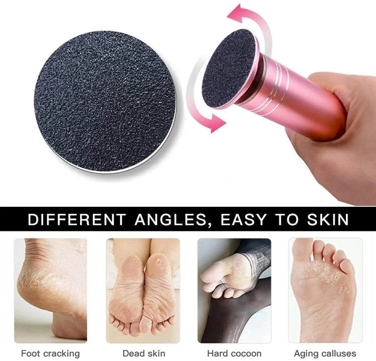 Electric Foot Grinder Calluses Dead Skin Remover With 60pcs Replaceable Sandpaper Discs EU Plug(Pink) - Grinding Tools & Accessories by PMC Jewellery | Online Shopping South Africa | PMC Jewellery | Buy Now Pay Later Mobicred