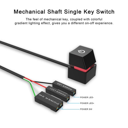 Desktop Computer Mobile Switch Computer Extension Cable Start Button, Color: White Case Colorful Light 4m Cable - PC Power Supplies by PMC Jewellery | Online Shopping South Africa | PMC Jewellery | Buy Now Pay Later Mobicred