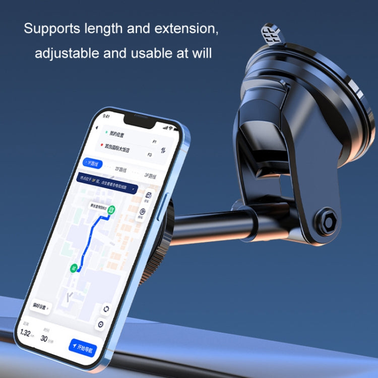 Car Magnetic Adjustable Suction Cup Retractable Mobile Phone Holder(Q33) - Car Holders by PMC Jewellery | Online Shopping South Africa | PMC Jewellery | Buy Now Pay Later Mobicred