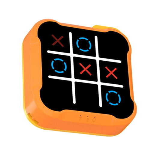 All-In-One Tic Tac Toe Game Machine Portable Desktop Puzzle Children Electronic Toys(Orange Yellow) - Table Games by PMC Jewellery | Online Shopping South Africa | PMC Jewellery | Buy Now Pay Later Mobicred