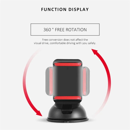 Navigation Car Holder Dashboard Desktop Suction Cup Mobile Phone Holder(Black Red) - Car Holders by PMC Jewellery | Online Shopping South Africa | PMC Jewellery | Buy Now Pay Later Mobicred