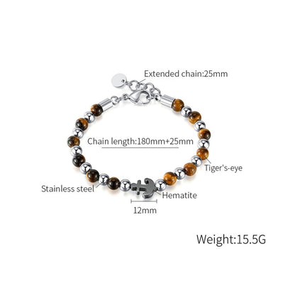 OPK GS1574 Stainless Steel Personalized Anchor Accessory Splicing Bracelet - Bracelets by OPK | Online Shopping South Africa | PMC Jewellery | Buy Now Pay Later Mobicred