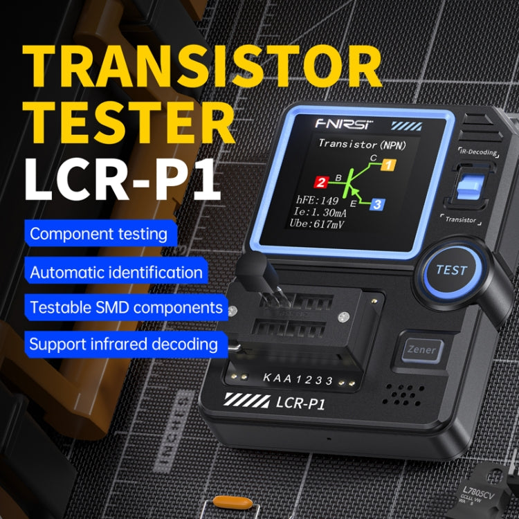 FNIRSI LCR-P1 Transistor Tester Multifunctional Electronic Component Inspection Tool(Black) - free shipping - PMC Jewellery - Order now!