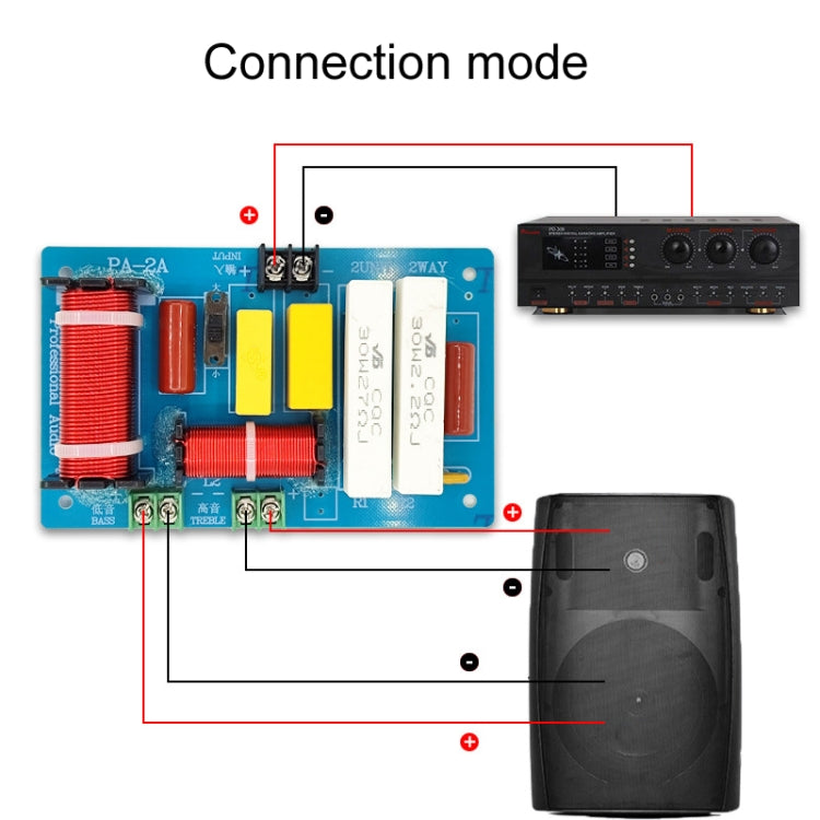 PA-2A High And Low 2-Way Audio Crossover Stage Speaker Conversion Divider - Others by PMC Jewellery | Online Shopping South Africa | PMC Jewellery | Buy Now Pay Later Mobicred