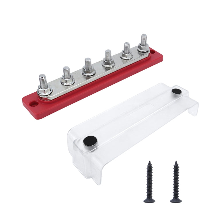 M8 Stud RV Yacht 6-way Nylon Flame Retardant Base DC Busbar - Fuse by PMC Jewellery | Online Shopping South Africa | PMC Jewellery | Buy Now Pay Later Mobicred