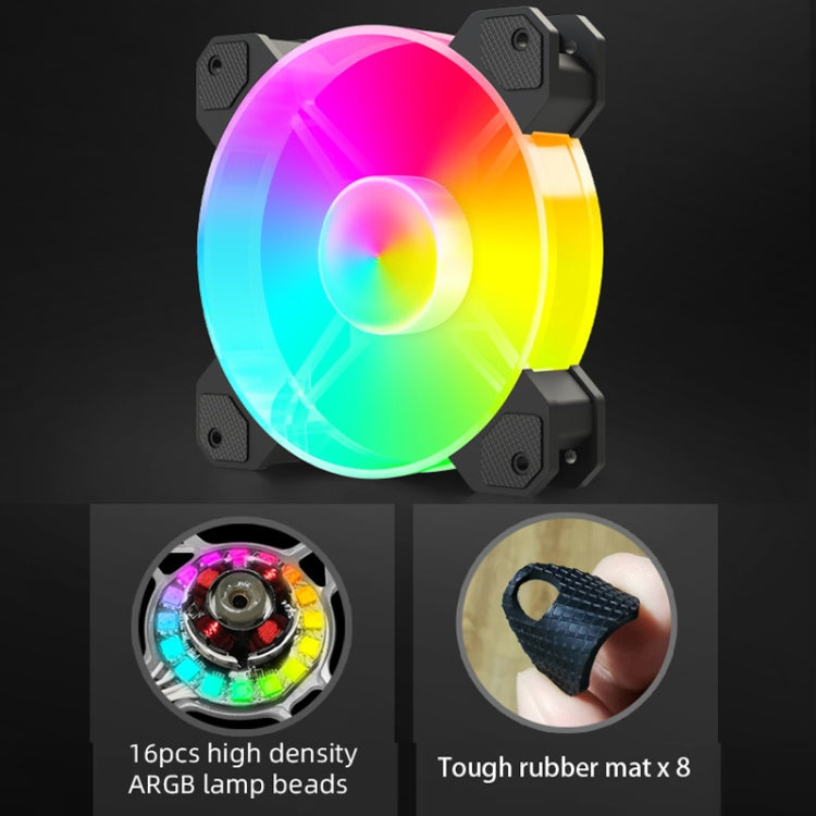 COOLMOON RGB120 5V ARGB Integrated Single Row Multi-Platform CPU Cooler(Black) - Fan Cooling by COOLMOON | Online Shopping South Africa | PMC Jewellery | Buy Now Pay Later Mobicred