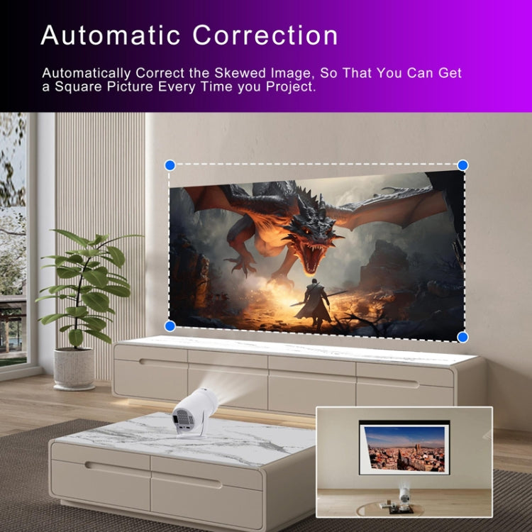 HY400 Android 12.0 System Intelligent Projector Portable Family Projector AU Plug - Mini Projector by PMC Jewellery | Online Shopping South Africa | PMC Jewellery | Buy Now Pay Later Mobicred