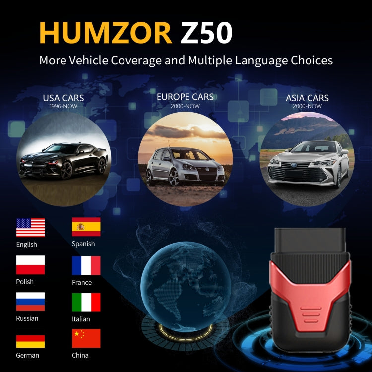 HUMZOR OBD2 Bluetooth 5.2 Car Fault Diagnostic Instrument - Electronic Test by HUMZOR | Online Shopping South Africa | PMC Jewellery | Buy Now Pay Later Mobicred